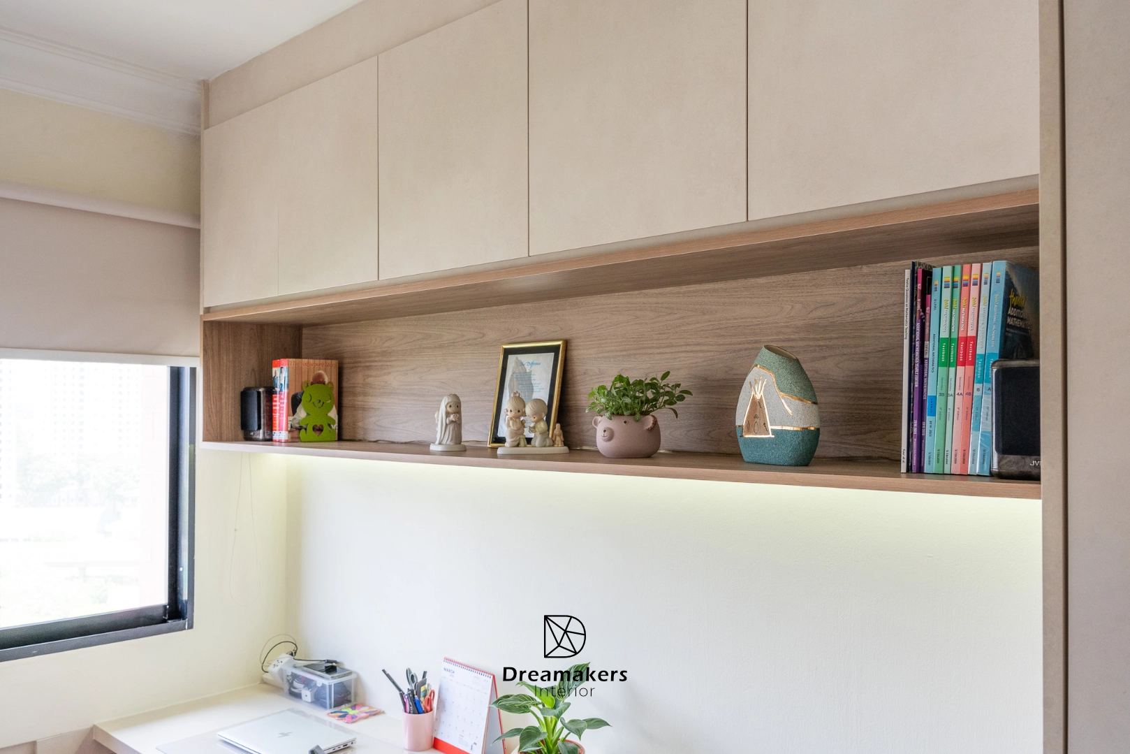 Study room built-ins for a work-from-home setup