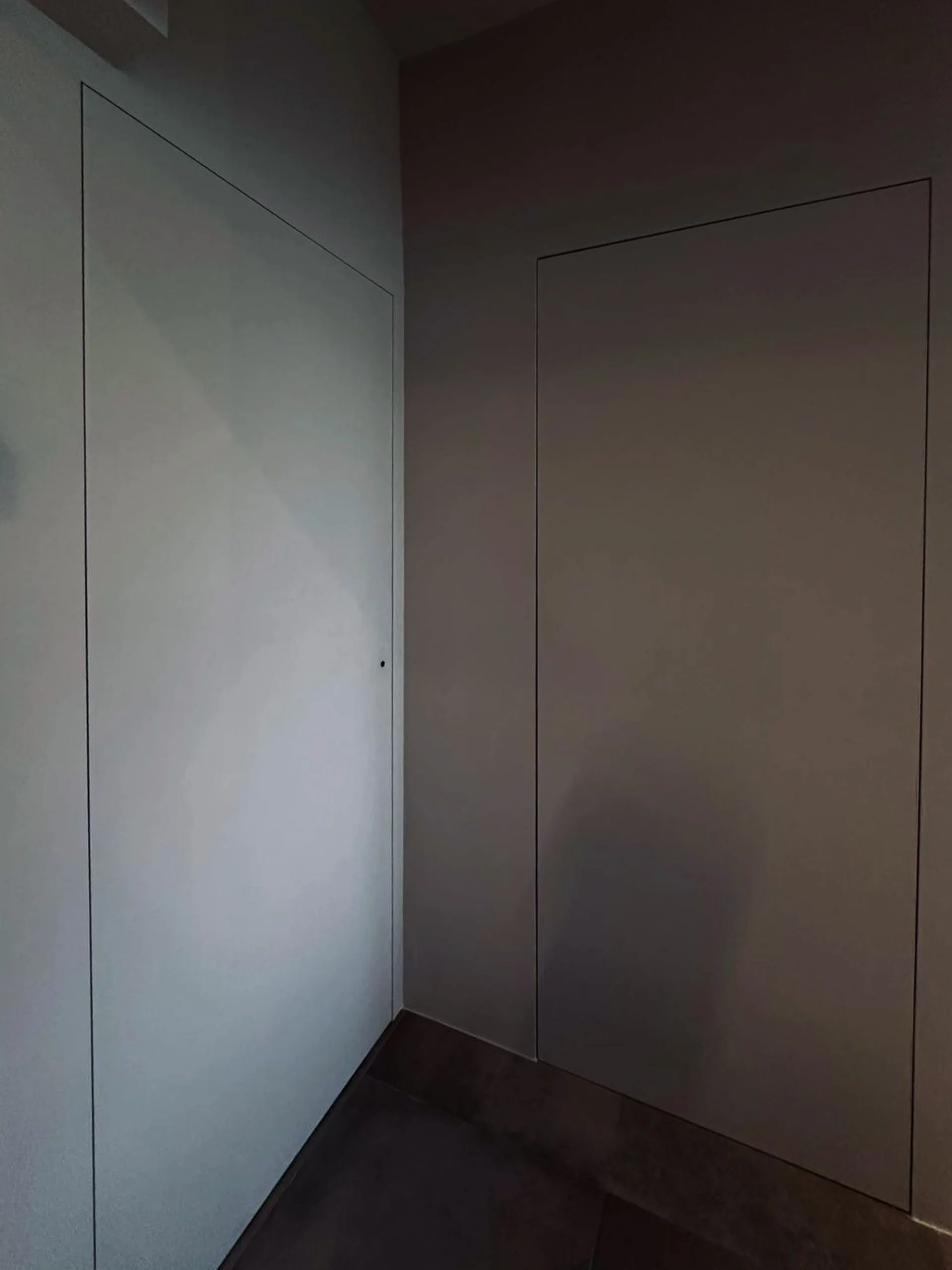 Concealed flush doors to the walk-in wardrobe and bathroom, Hougang 4-room resale flat