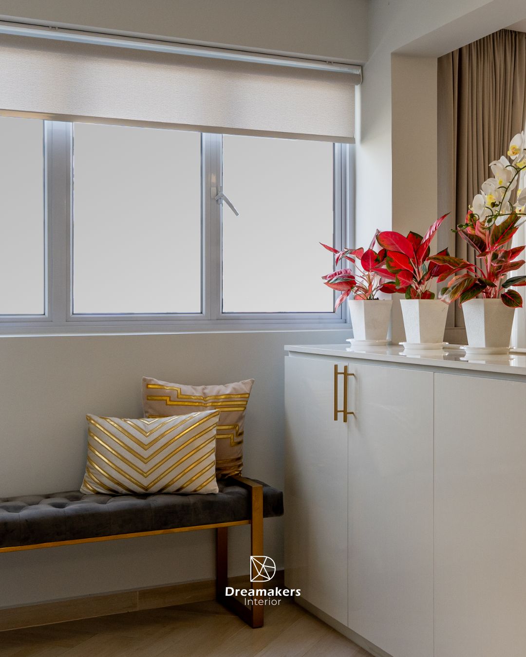 Living room seating area in a Serangoon HDB resale renovation