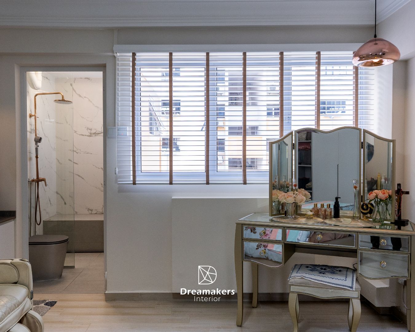 Master bedroom of a 5-room resale renovation, Serangoon Central